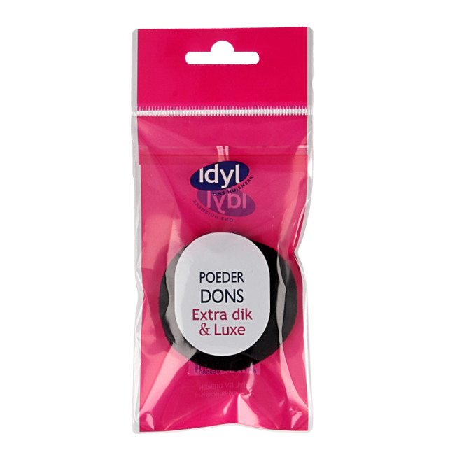 Idyl Borla para polvos negra extra gruesa y de lujo 1 unidad