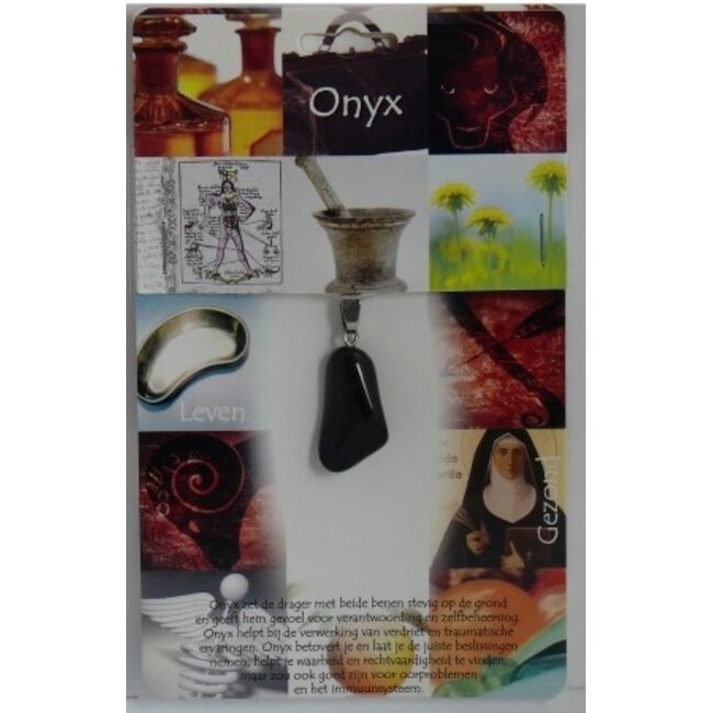 Pendentif en onyx pierre de santé 1 pièce