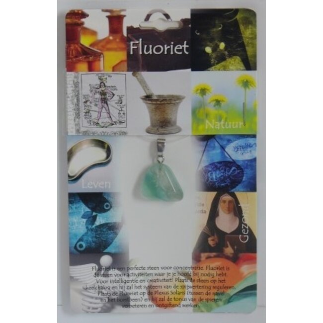 Colgante de fluorita piedra de salud - 1 unidad