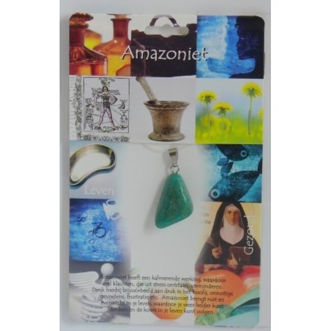 Wisiorek z kamienia szlachetnego Amazonit, 1 sztuka