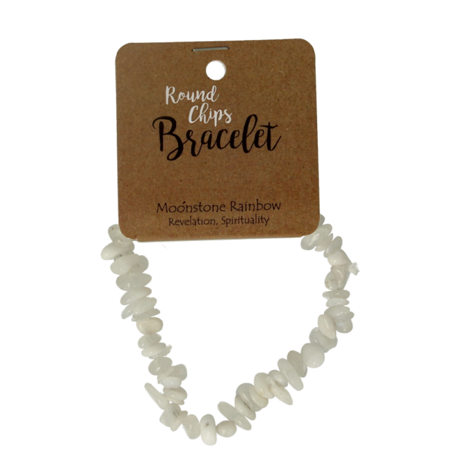 Pulsera de esquirlas de piedra luna arcoíris Steengoed, 1 unidad