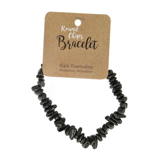 Bransoletka Steengoed z łupanych kamieni czarnego turmalinu, 1 sztuka