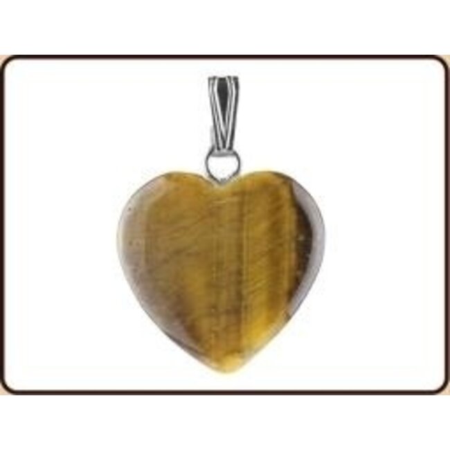 Ruben Robijn heart pendant 20mm tiger's eye 1 piece