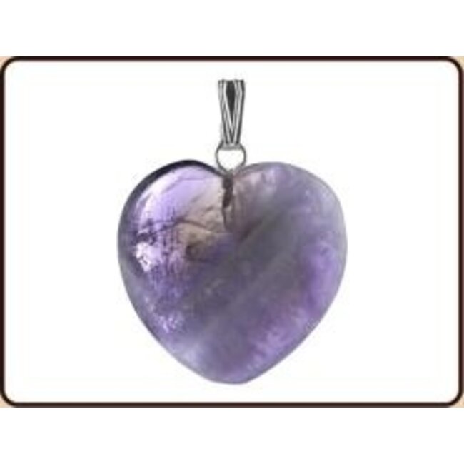 Pendentif cœur améthyste 20 mm 1 pièce