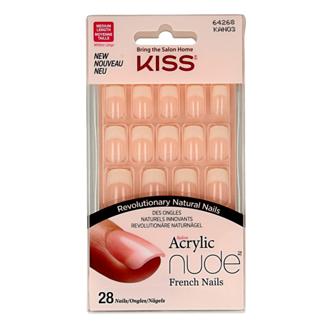 Zestaw akrylowych paznokci Kiss French Nude Cashmere, 1 szt.