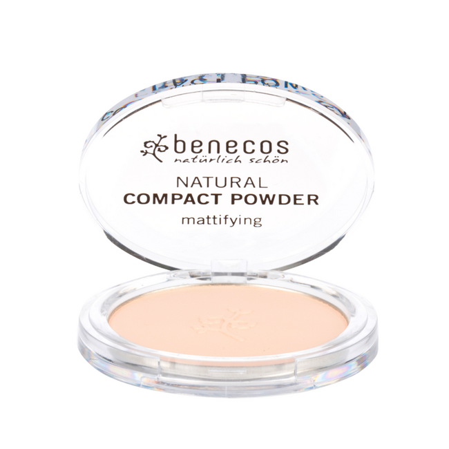 Benecos natural beauty Naturalny puder w kompakcie Porcelain 9 gramów