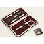 Malteser Manicure-etui 4-delig wijnrood nappaleer 1 Set