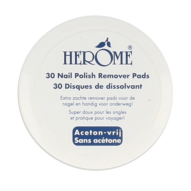 Caring nail polish remover pads, 30 pieces