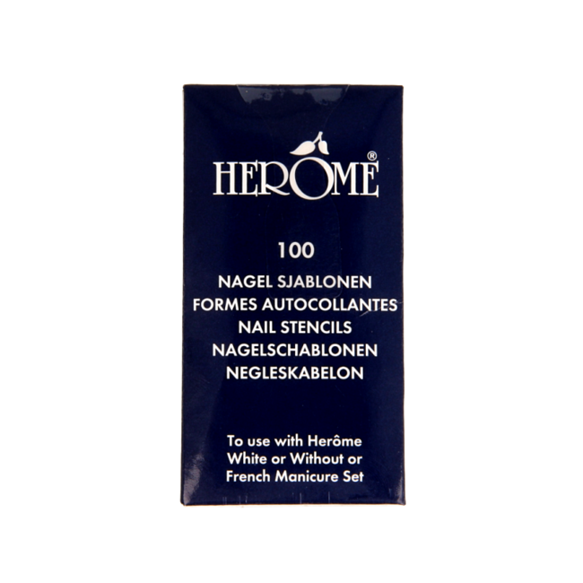 Herome Nagelschablonen 10 Bögen in Schachtel 100 Stück