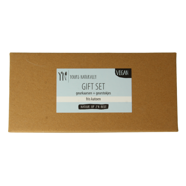 Coffret cadeau Yours Naturally 2 bougies parfumées et 1 diffuseur coton frais 1 set