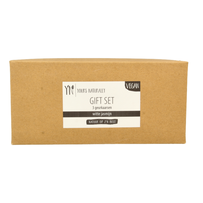Yours Naturally Geschenkset 3 Votiv-Duftkerzen Weißer Jasmin 1 Set