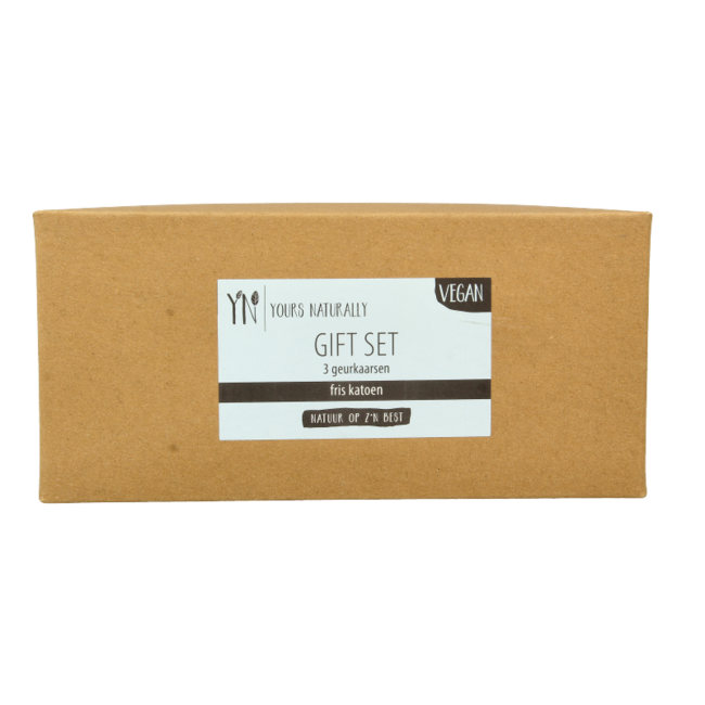 Yours Naturally Geschenkset 3 Votiv-Duftkerzen Frische Baumwolle 1 Set