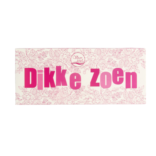 Voor Jou ! Tablette de vœux bouquet gros bisou 70 g