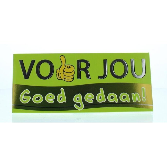 Voor Jou! Tableta de chocolate de felicitación Bien hecho 70 g