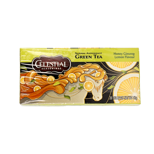 Celestial Seasonings Herbata zielona Miód cytryna żeń-szeń 20 Torebek