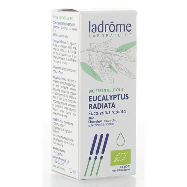 Ladrome Eucalyptus radiata olie bio 10 Milliliter