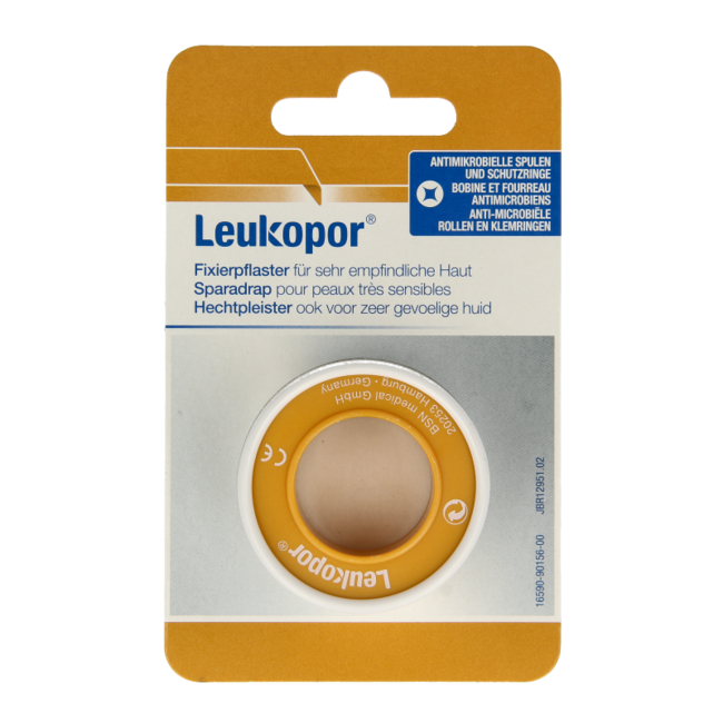 Plaster mocujący Leukopor Eurolock 5m x 1.25cm, 1 sztuka