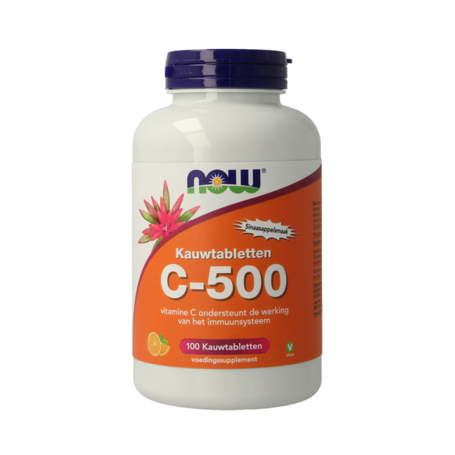 NOW C-500 comprimés à croquer goût orange 100 comprimés
