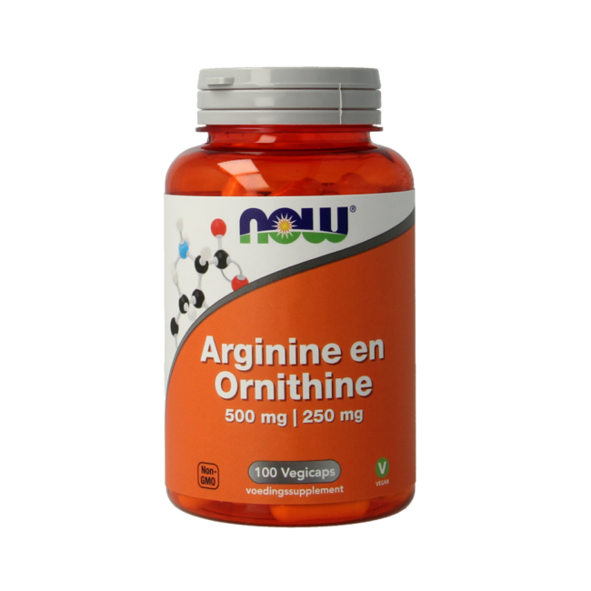 NOW Arginina e Ornitina 500 / 250mg 100 Capsule Vegetariane