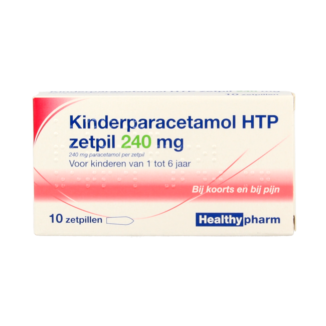 Paracetamol kinderen 240mg 10 Zetpillen