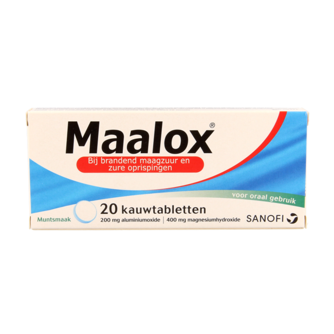 Maalox Tabletki do żucia 200/400mg 20 tabletek do żucia