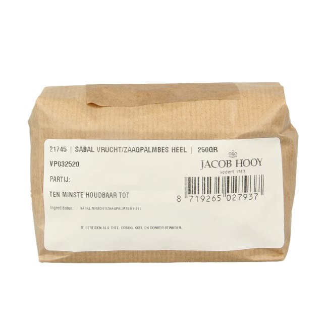 Jacob Hooy Fruits de Sabal / Palmier nain 250 grammes