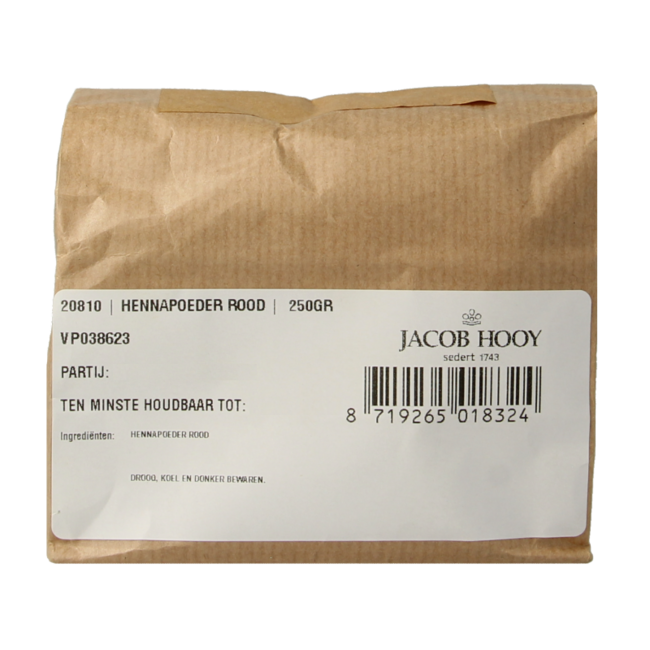 Jacob Hooy Henné in Polvere Rosso 250 Grammi