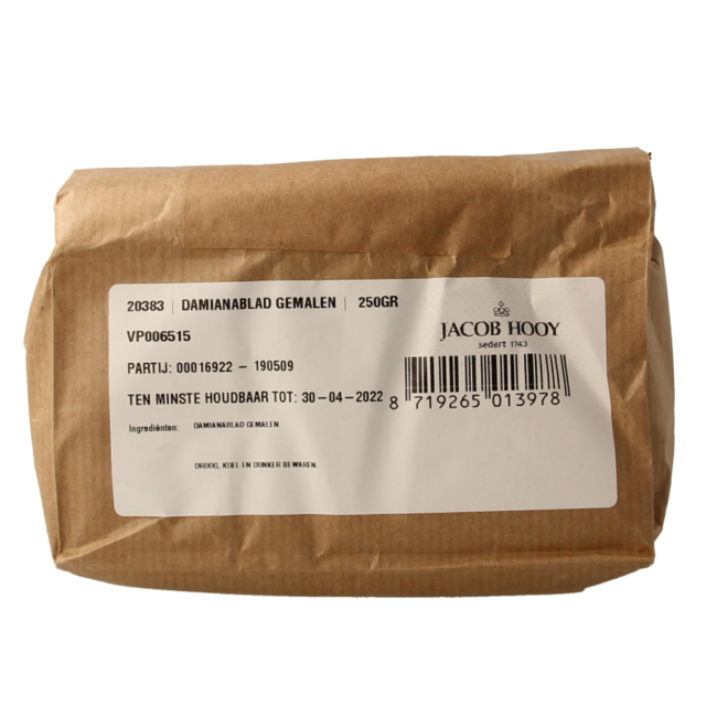 Jacob Hooy Damiana blad gemalen 250 Gram