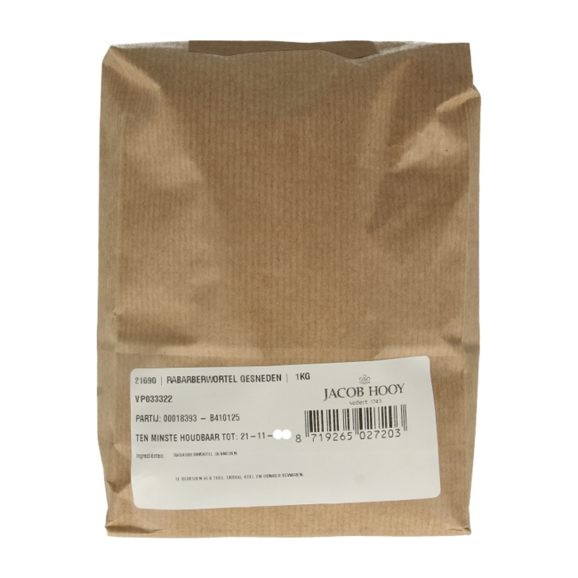 Jacob Hooy Racine de rhubarbe coupée 1 kg