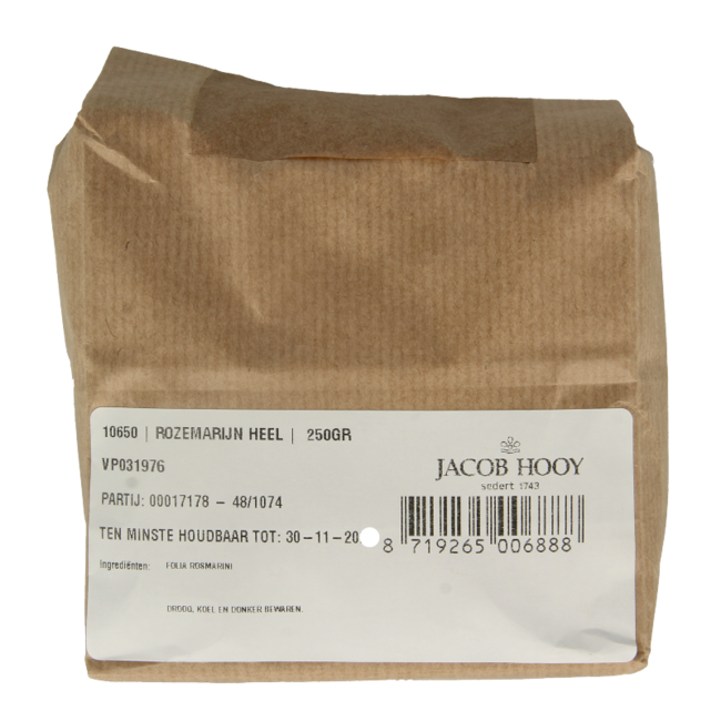 Jacob Hooy Rozemarijn heel 250 Gram