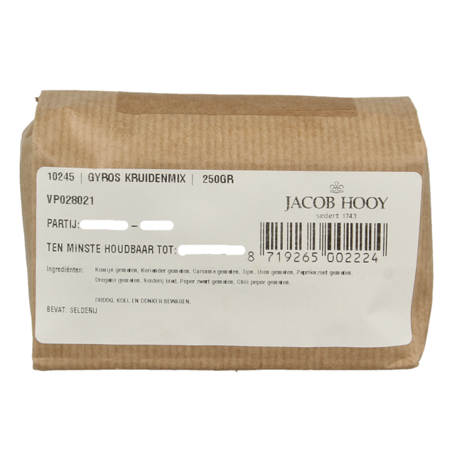 Jacob Hooy Épices pour gyros 250 g