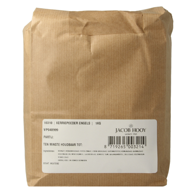 Jacob Hooy English Curry Powder 1 Kilogram