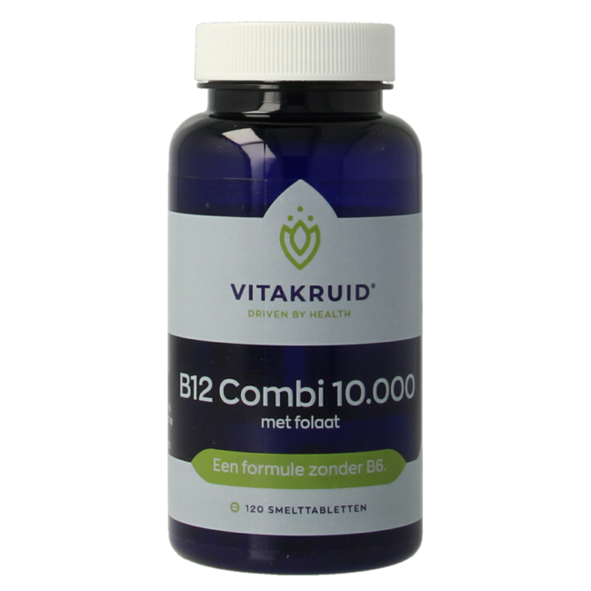 B12 Combi 10.000 con Folato Activo 120 Comprimidos Sublinguales