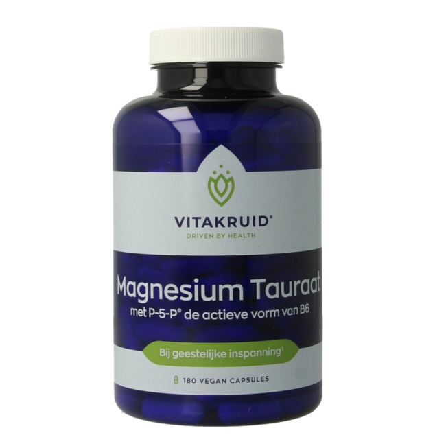 Magnesium Tauraat met Vitamine B6 (P-5-P) 180 Vegetarische capsules