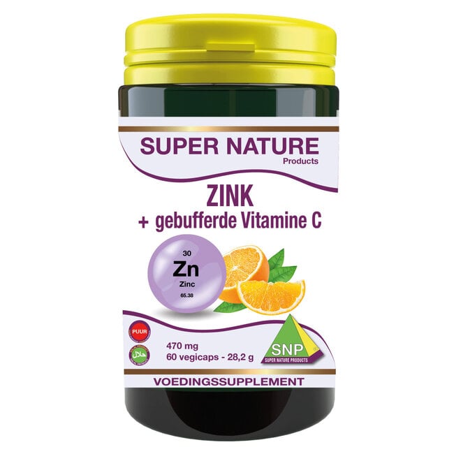 SNP Zinc 50 mg + Vitamine C tamponnée pure 60 gélules végétales