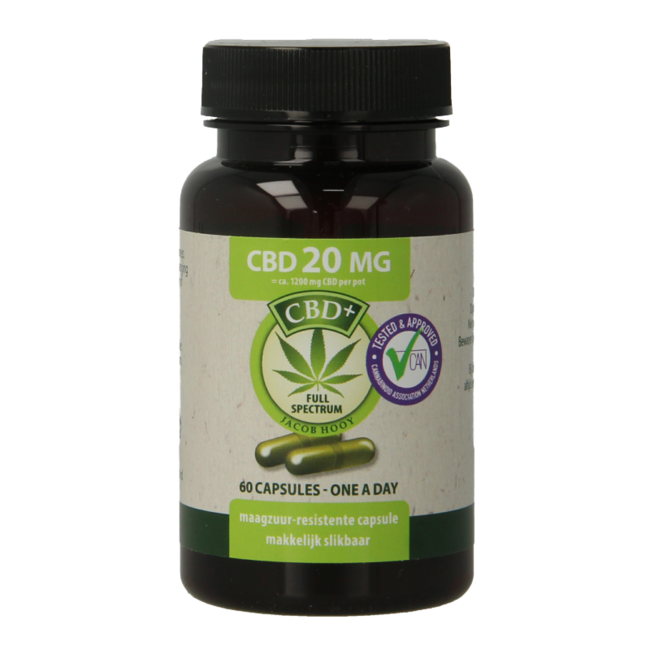 Jacob Hooy CBD Cápsulas 20 mg 60 Cápsulas