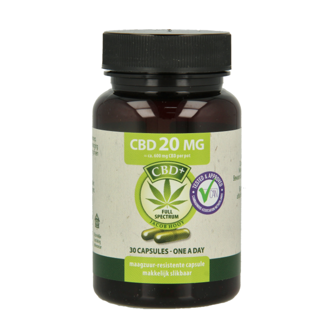 Jacob Hooy CBD Cápsulas 20 mg 30 Cápsulas