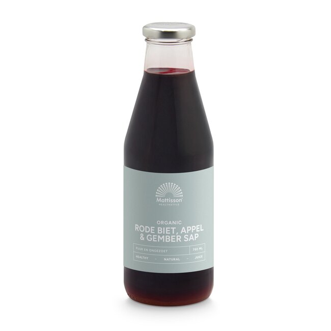 Jus de betterave rouge, pomme et gingembre bio Mattisson 750 ml