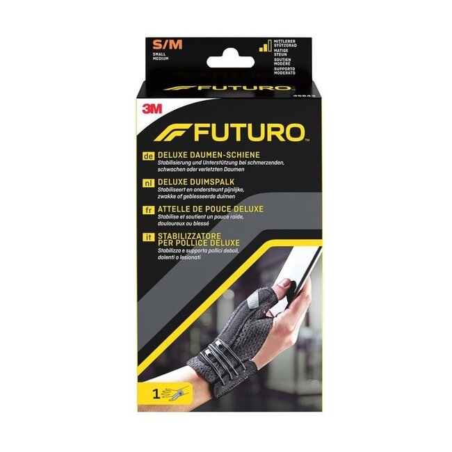 Férula de pulgar Futuro Deluxe talla S/M negro 1 unidad