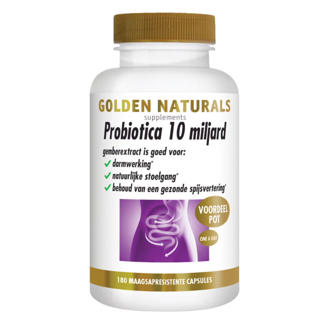 Golden Naturals Probiotiques 10 milliards 180 gélules végétales