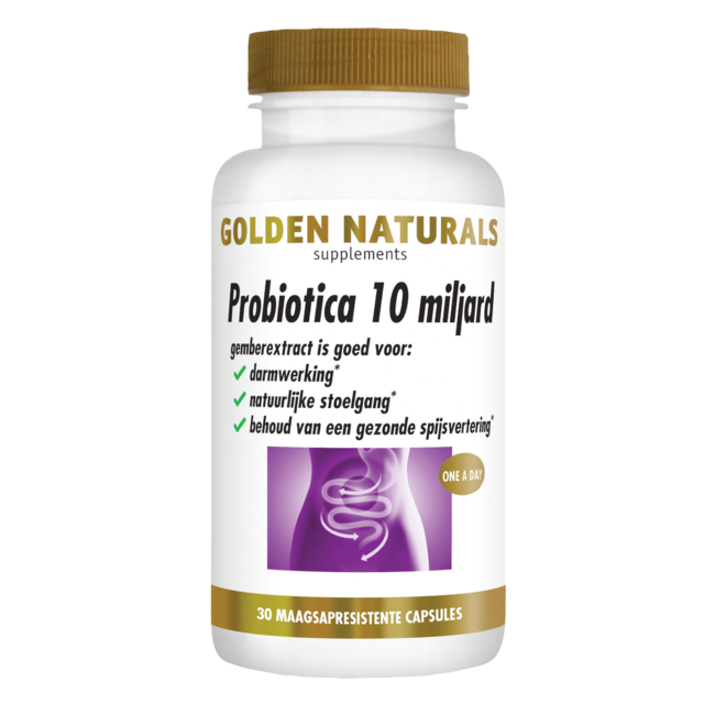 Golden Naturals Probióticos 10 mil millones 30 cápsulas vegetales