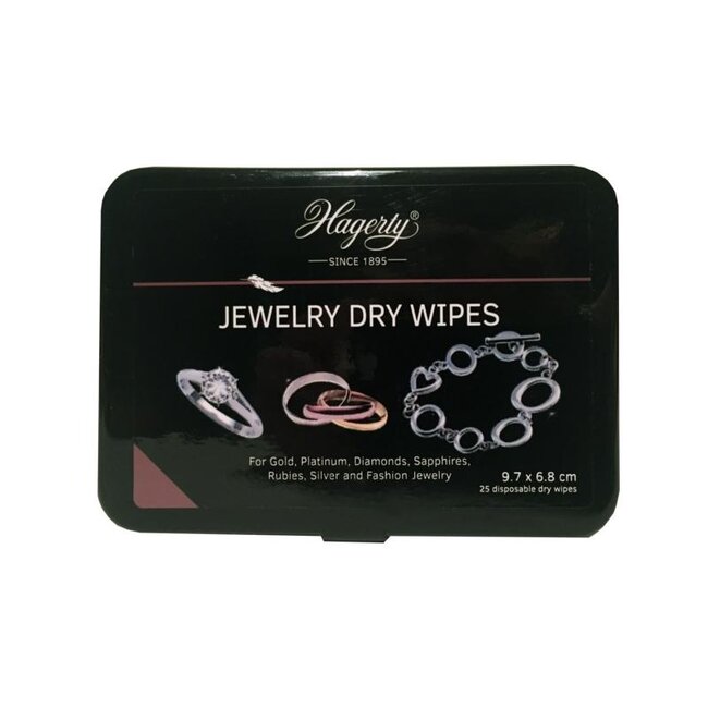 Hagerty Jewelry dry wipes 25 Stuks