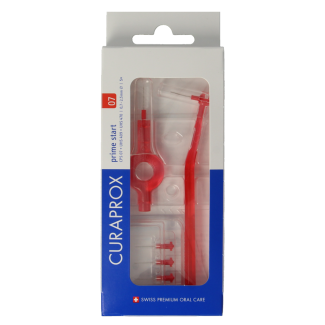 Curaprox Prime start szczoteczka międzyzębowa 07 czerwona 2.5 mm 5 sztuk