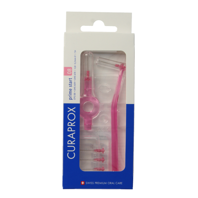 Curaprox Prime Start Interdental Brushes 08 Pink 3.2 mm 5 Pack