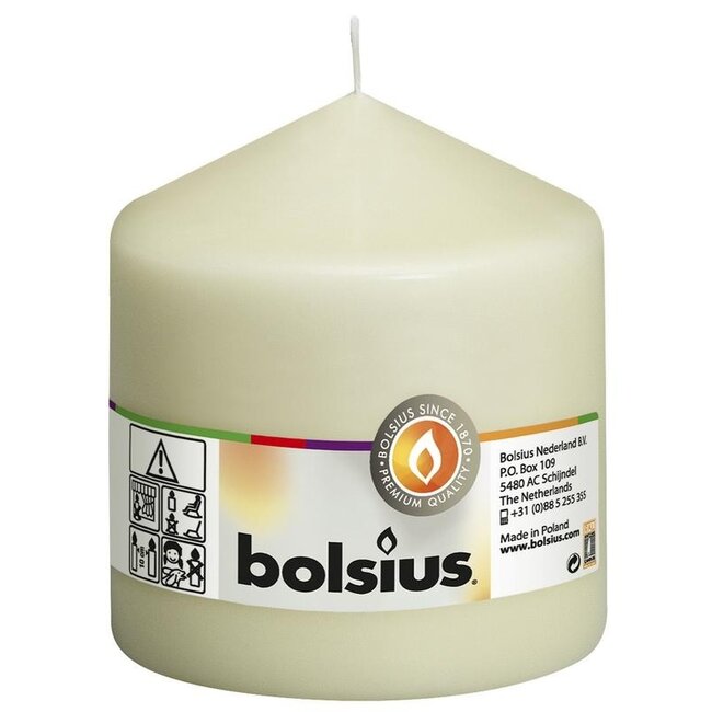 Bolsius Stumpenkerze 100/98 Elfenbein 1 Stück