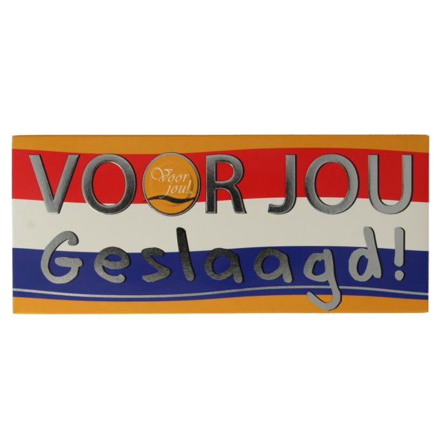 Barre de chocolat de félicitations Voor Jou ! 70 g