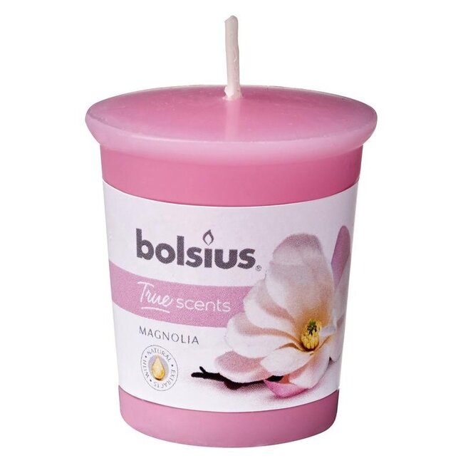 Bougie votive Bolsius True Scents 53/45 ronde magnolia 1 pièce