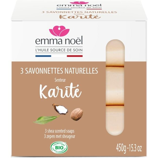 Mydło Emma Noel z Masłem Shea, 3 sztuki