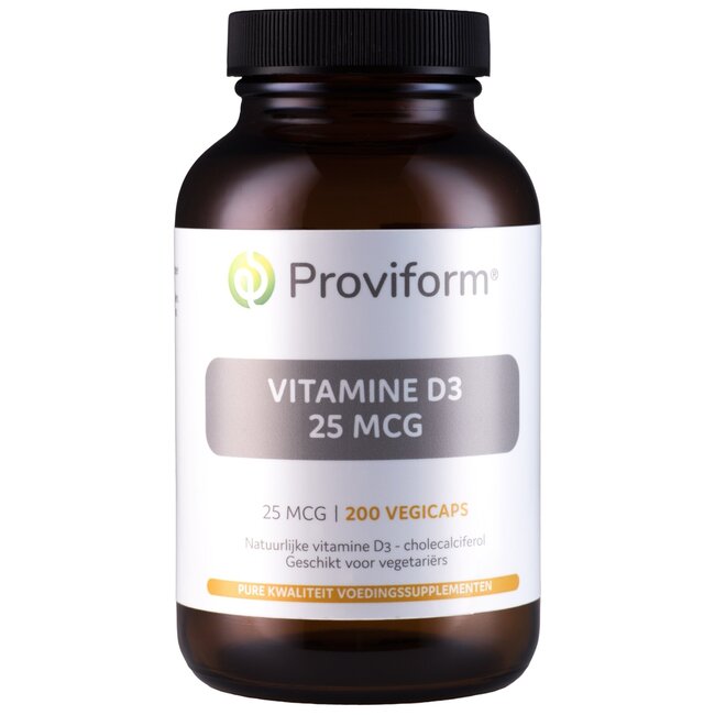 Witamina D3 25 µg 200 Kapsułek Wegetariańskich