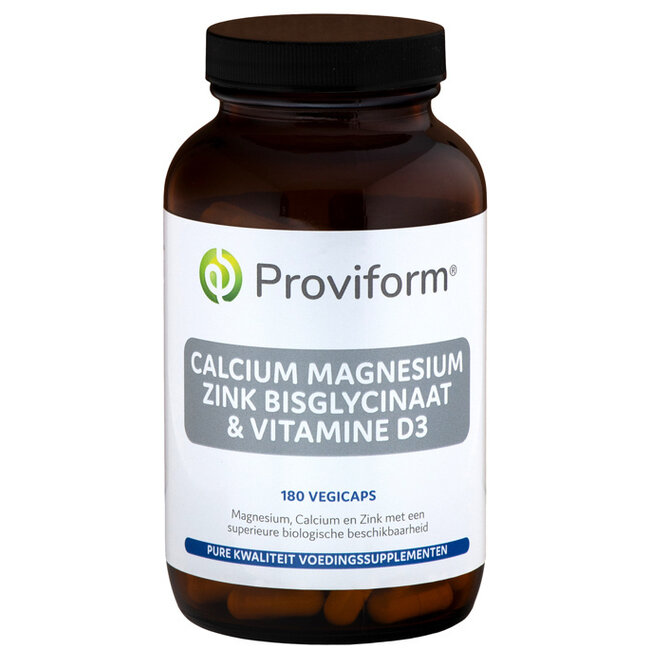 Proviform Calcium Magnesium Zink Bisglycinat & D3 180 Vegetarische Kapseln